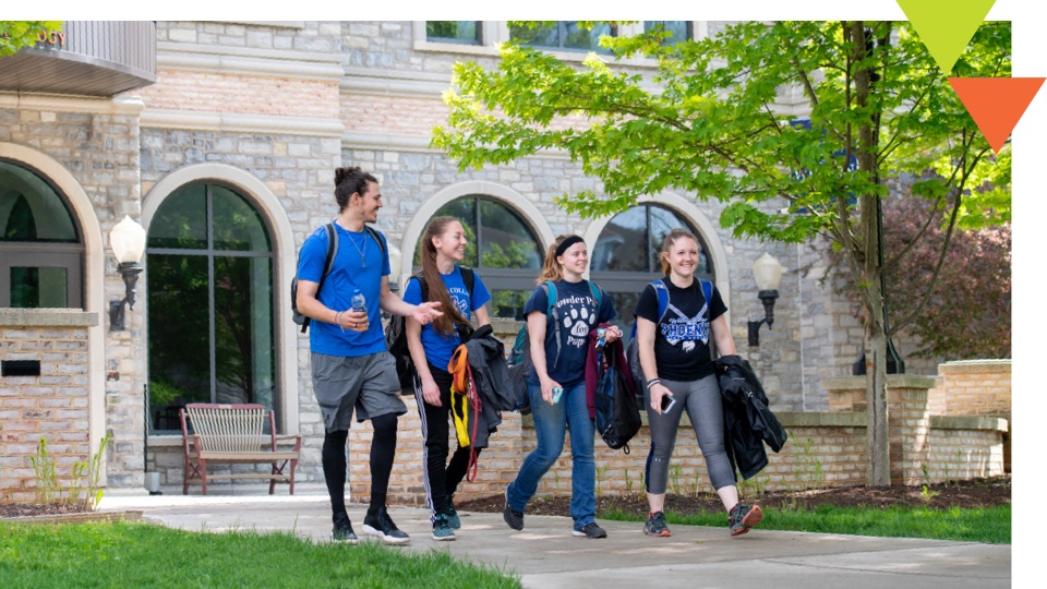 Students Walking on Campus